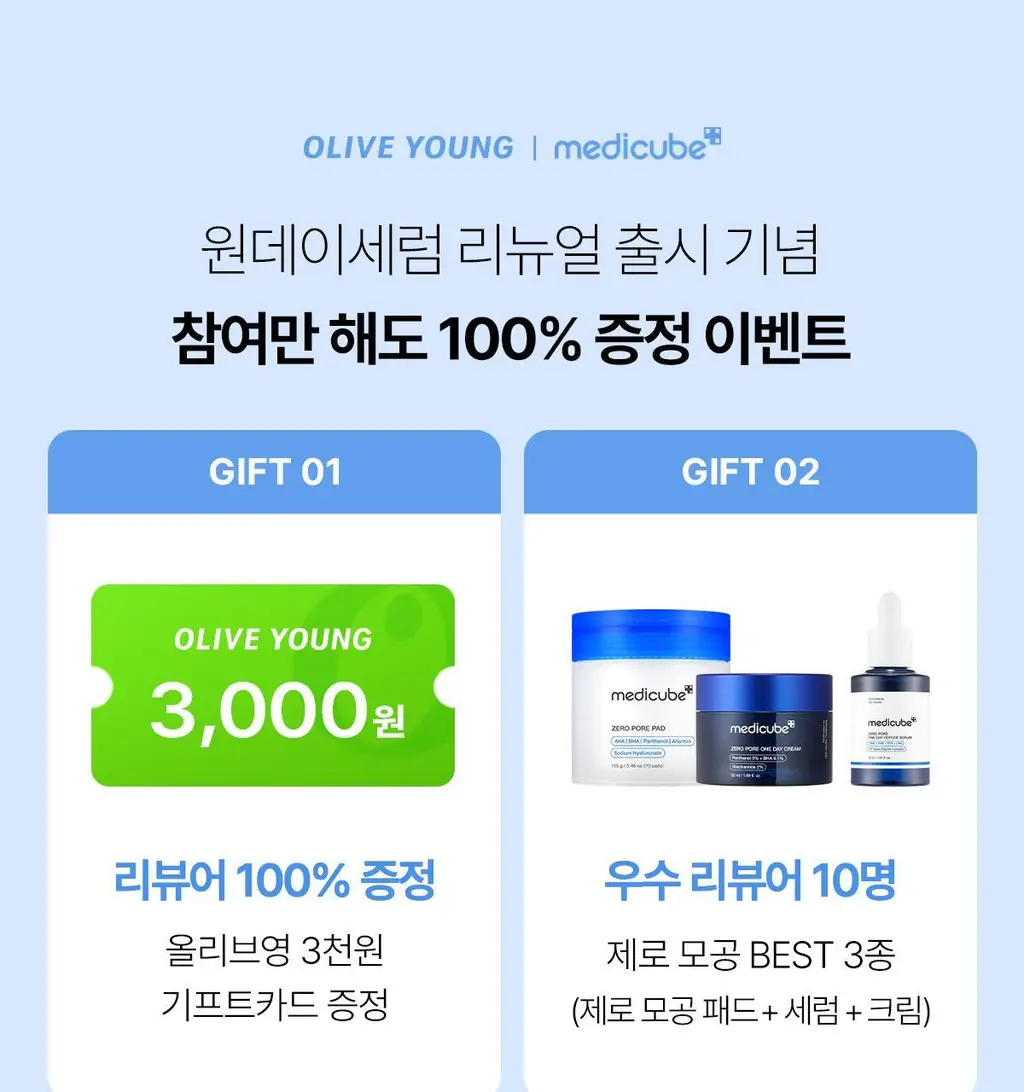 [100% 리뷰이벤트/NEW] 메디큐브 제로 모공 원데이 펩타이드 세럼 30ml 상세페이지 1